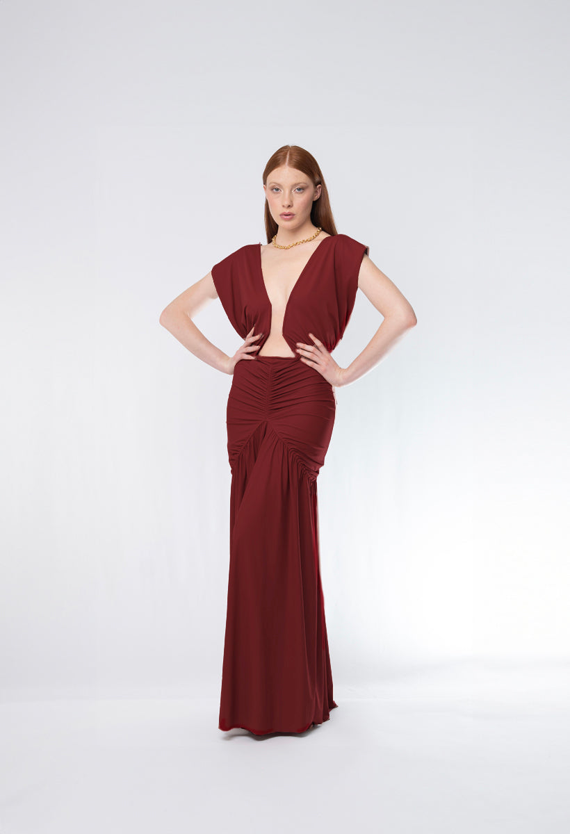 Coco de Terre Dress Burgundy