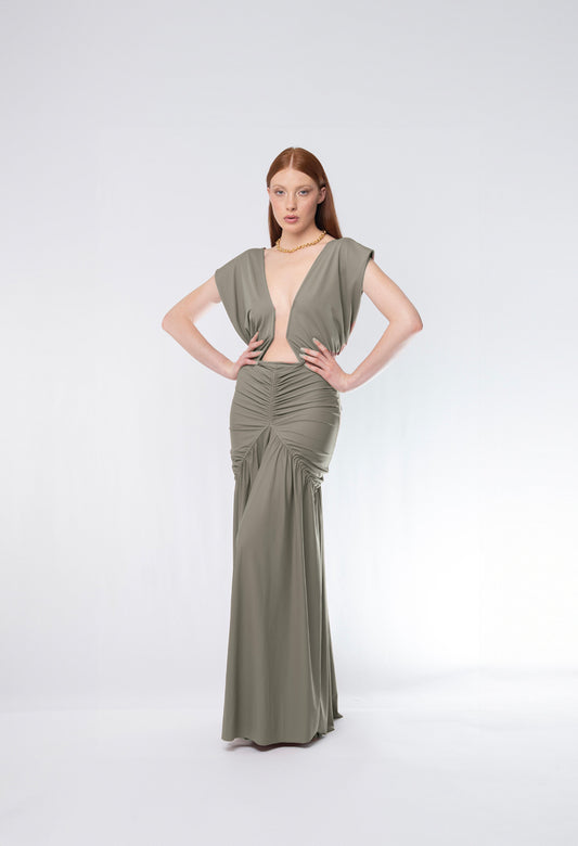 Coco de Terre Dress Green Army