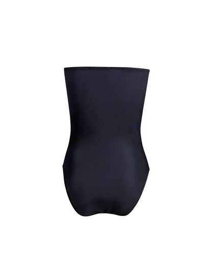 Nayades the Label women's swimsuit Coco de Mer One-Piece in Black, displayed back on a ghost mannequin.